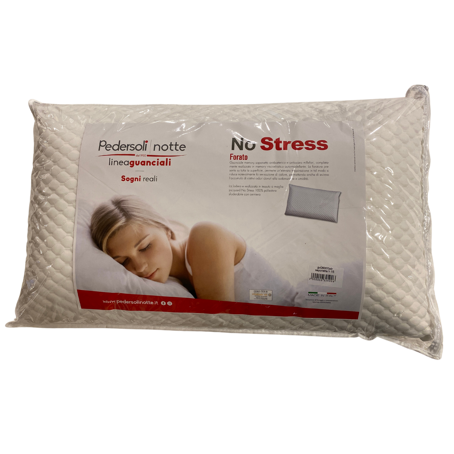 Guanciale Pedersoli Notte No Stress Memory Con Federa No Stress