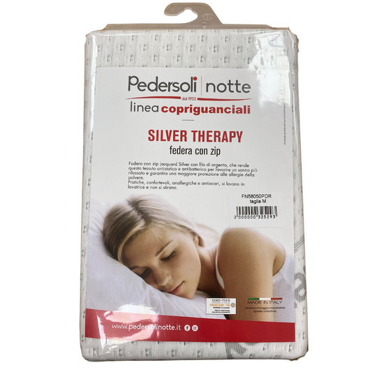 Coppia Copriguanciale Pedersoli Notte Silver Therapy