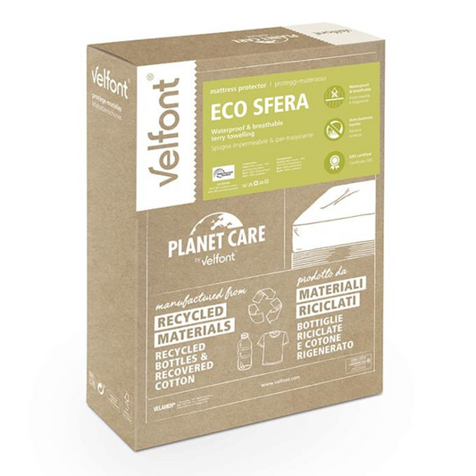 Coprimaterasso Velfont Eco Sfera in materiali riciclati Planet Care